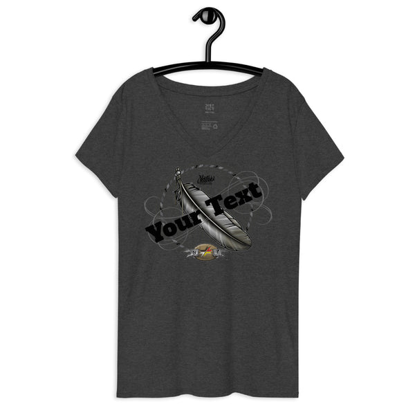 Women’s grey tribal roll call v-neck shirt