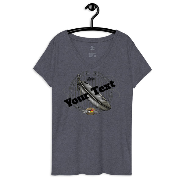 Women’s grey tribal roll call v-neck shirt