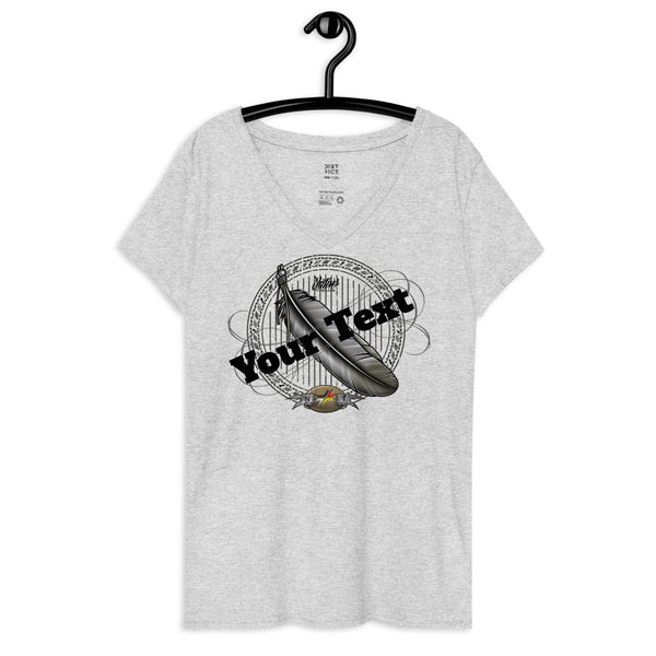 Women’s grey tribal roll call v-neck shirt
